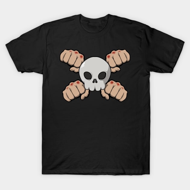 Bare Knuckle Boxing crew Jolly Roger (no caption) T-Shirt by RampArt